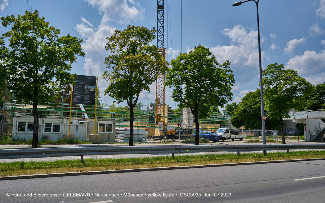 07.06.2023 - aktuelle Fotos von der »Baustelle zum Hort für Kinder« in Neuperlach in München